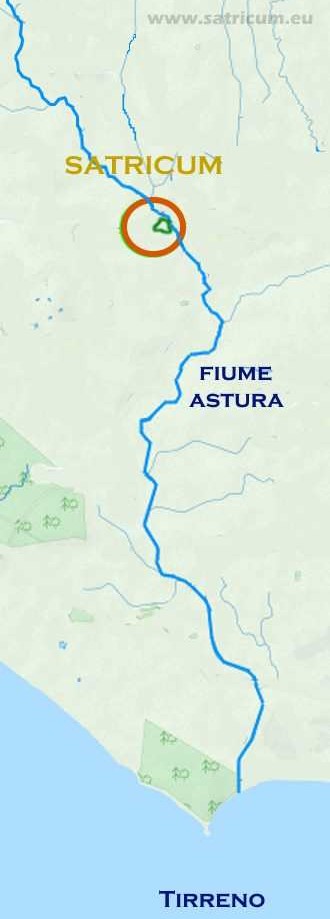 Satricum fiume Astura